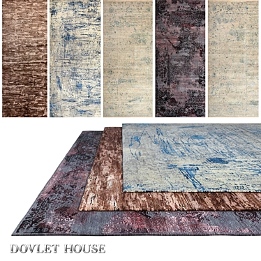 Luxurious DOVLET HOUSE Carpets - 5-Piece Set (Part 734) 3D model image 1 