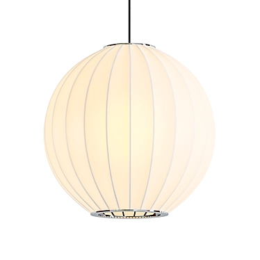 Silk Pendant Light: Japanese Style 3D model image 1 