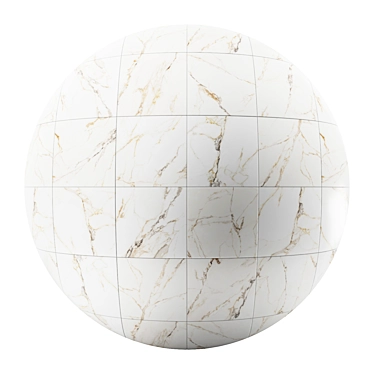 Luxurious Calacatta Gold Marble Tile 3D model image 1 