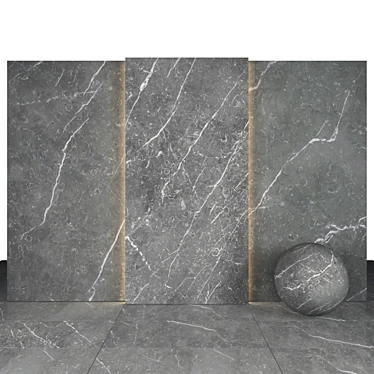 Elegant Florence Gray Marble Tiles 3D model image 1 