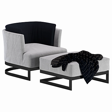 Elegant CERVINO Armchair: Marcel Wolterinck Design 3D model image 1 