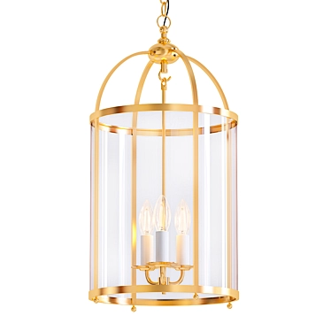 Elegant Beatrice Hanging Lantern 3D model image 1 