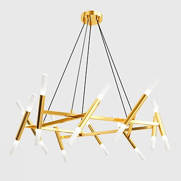 Sleek LED Luminary Chandelier 3D model image 1 