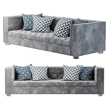 Velvet Lola Sofa: Elegant and Luxurious 3D model image 1 