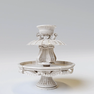 Elegant Marble Fountain: 2017 Corona Render 3D model image 1 