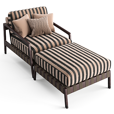 Luxurious Fendi Casa Versilia Armchair 3D model image 1 