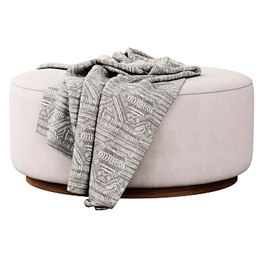 Plush Whistler Ottoman: FourHands 3D model image 1 