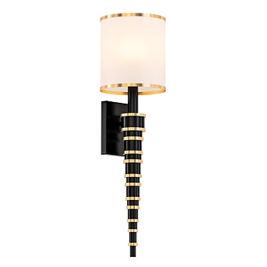 Elegant Forged Wall Sconce 3D model image 1 