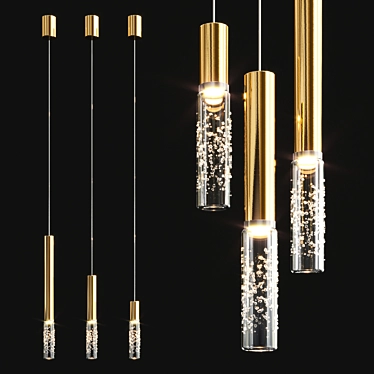 Elegant Glass Pendant Beam Stick 3D model image 1 