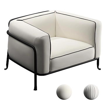 Borea Armchair: Comfort and Style 3D model image 1 