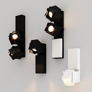 Modern Rektor Wall Lamp: Sleek Design and Illuminating Versatility 3D model image 1 