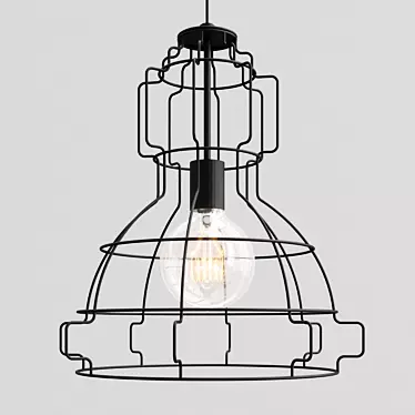 Modern Industrial Pendant Light - Lussole Loft Madison 3D model image 1 