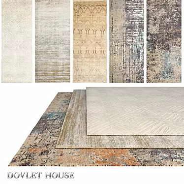 DOVLET 5-Piece Carpets - Part 746 3D model image 1 