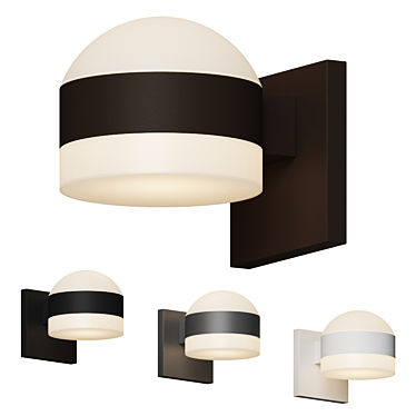 Modern Geometric Outdoor Wall Light 3D model image 1 