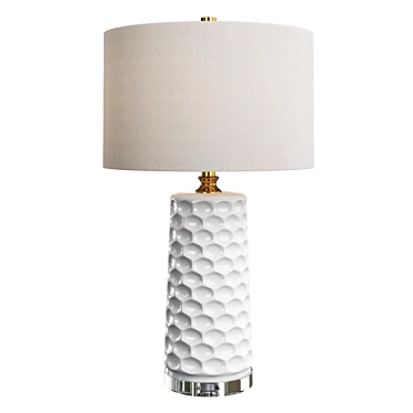 Sesia White Honeycomb Table Lamp | Modern Lighting 3D model image 1 