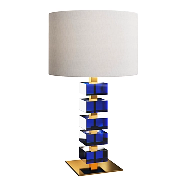 Natural Brass Table Lamp, Lacquered Finish 3D model image 1 