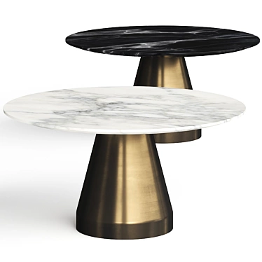 Contemporary Cone Round Dining Table 3D model image 1 