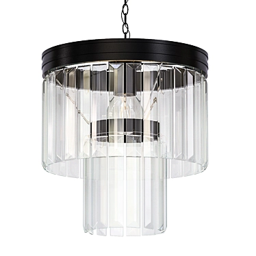 Clear Glass Pendant Lamp: Odeon Sophistication 3D model image 1 