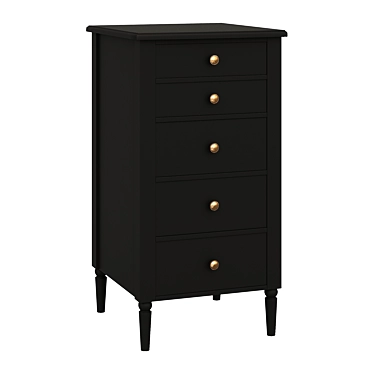 Modern Blues High Chest of Drawers 3D model image 1 