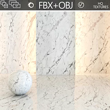 Elegant Gray Marble for Interiors 3D model image 1 