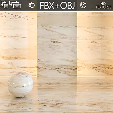 Elegant White Marble №4, 6K 3D model image 1 