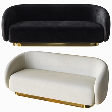 Elegant Brice Eichholtz Sofa 3D model image 1 