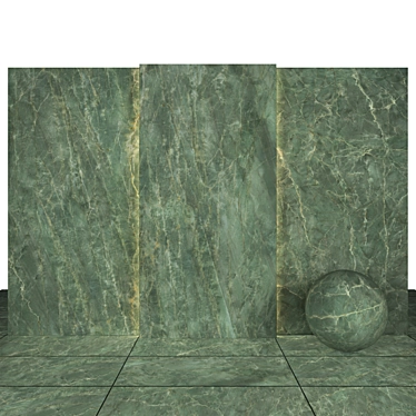 Sage Green Marble: High Gloss Texture Kit 3D model image 1 