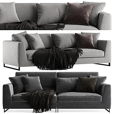 Modern Frigerio Salotti Davis Free Sofa 3D model image 1 