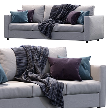 Modern Grey Sofa | Ikea Finnala 3D model image 1 