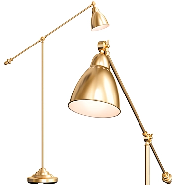 Modern Copper Floor Lamp 3D model image 1 