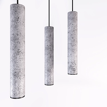 Minimalist Concrete Pendant Lamp 3D model image 1 