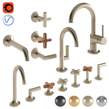 Brizo Odin Faucet: Elegant and Modern 3D model image 1 