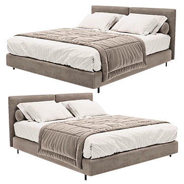 Modern Luxe Tatlin Bed 3D model image 1 