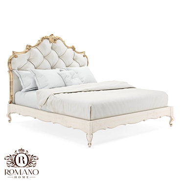 Handcrafted Lorenzo Bed by Romano Home 3D model image 1 