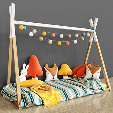 Fantasy Kids Bed Set 3D model image 1 