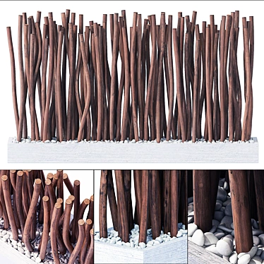 Thick Branch Screen: High-Quality 3D Model 3D model image 1 