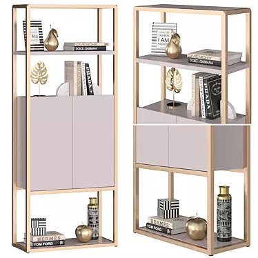 Garda Decor Space Shelving Unit 3D model image 1 