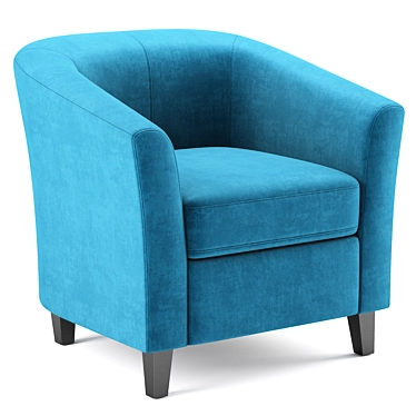 Preston Fabric Club Chair: Stylish Comfort for Your Home 3D model image 1 