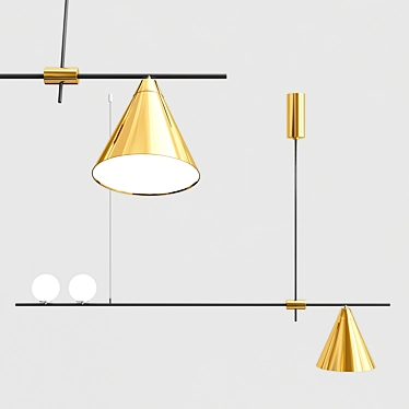 Graceful Crane Pendant Light 3D model image 1 