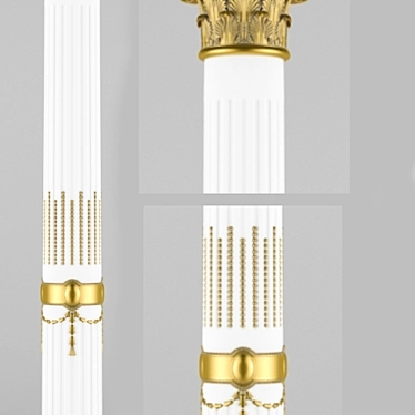 Elegant European Column 3D model image 1 