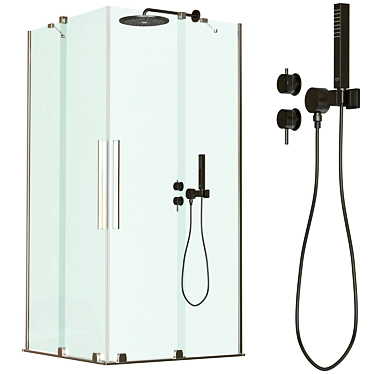 Furo KDD Sliding Shower Cabin 3D model image 1 