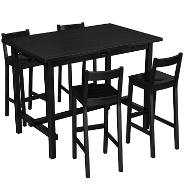 Nordviken Kids Table & Chairs Set 3D model image 1 