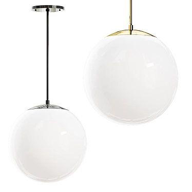 Elegant Luna Pendant Light 3D model image 1 