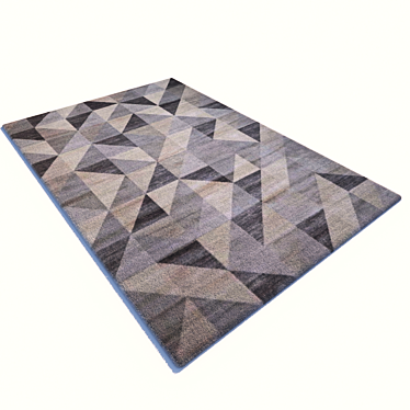 Elegant Geometric Carpet - Customizable 3D model image 1 