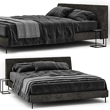 Luxury Minotti Spencer Bed 3D model image 1 