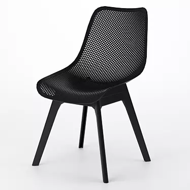 Mesh Punch Plastic Chair 3D model image 1 