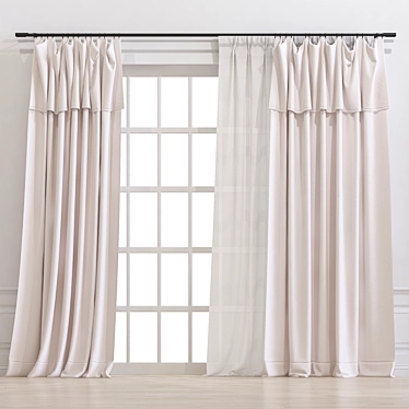 Refined Curtain Design 3D model image 1 