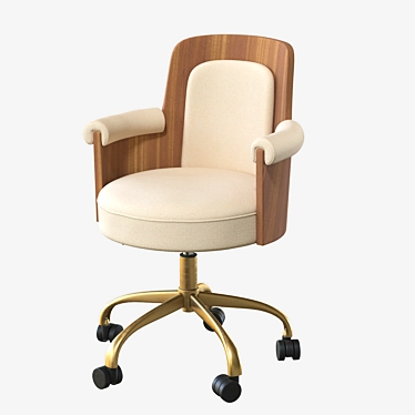 Roan Wood Office Chair by crate & barrel