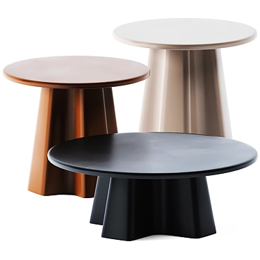 Sleek Metal Coffee Tables-XX 3D model image 1 