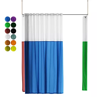 Medical Privacy Curtains 3D model image 1 